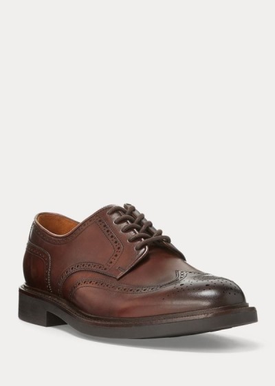 Polo Ralph Lauren Asher Læder Wingtip Sko Herre Danmark (OJVRP8675)